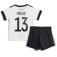 Dětský Fotbalový dres Německo Thomas Muller #13 MS 2022 Domácí Krátký Rukáv (+ trenýrky)